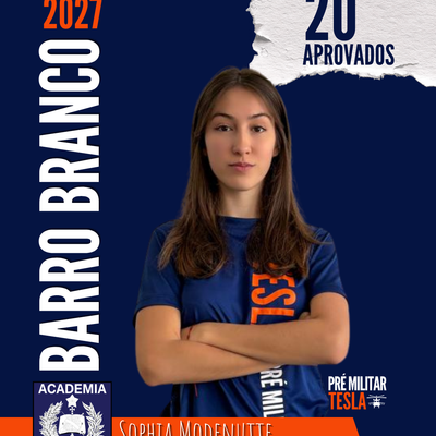 Sophia Modenutte — Aprovada no Barro branco